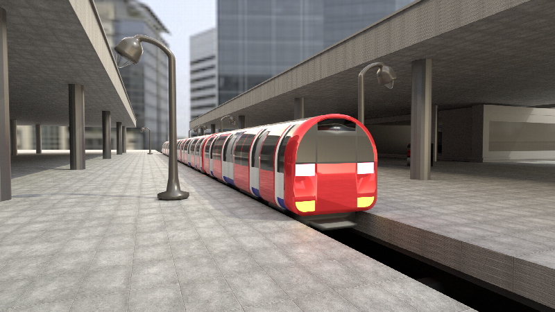 London underground train render portfolio 